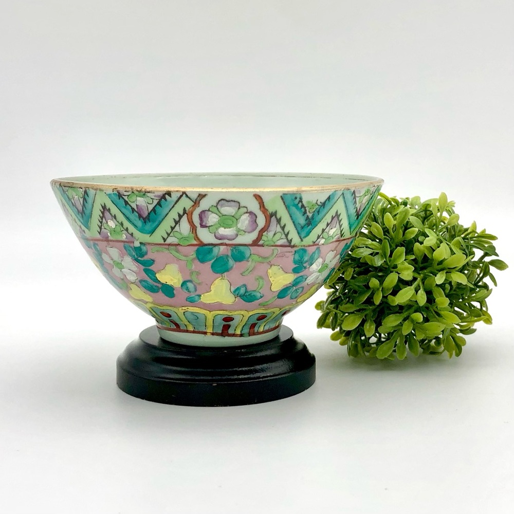Russian Gardner Porcelain Hand Painted Persian Market Bowl Circa 1880s Antique